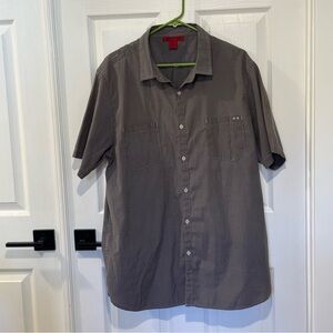 Montage Men’s Gray Short Sleeve Lightweight Button Up‎ Size XXL